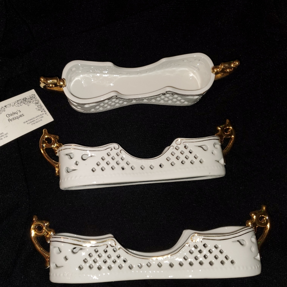 Fine Porcelain Party Flatware Caddies - Picture 2 of 4